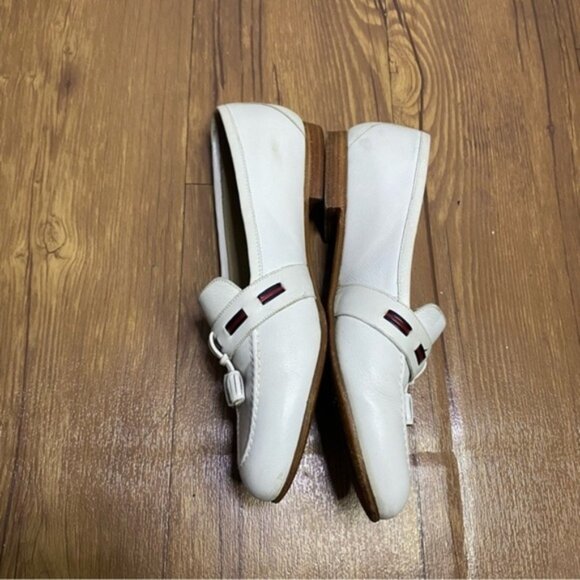 Gucci White Loafer Flat Women Size 37.5 - Picture 3 of 13